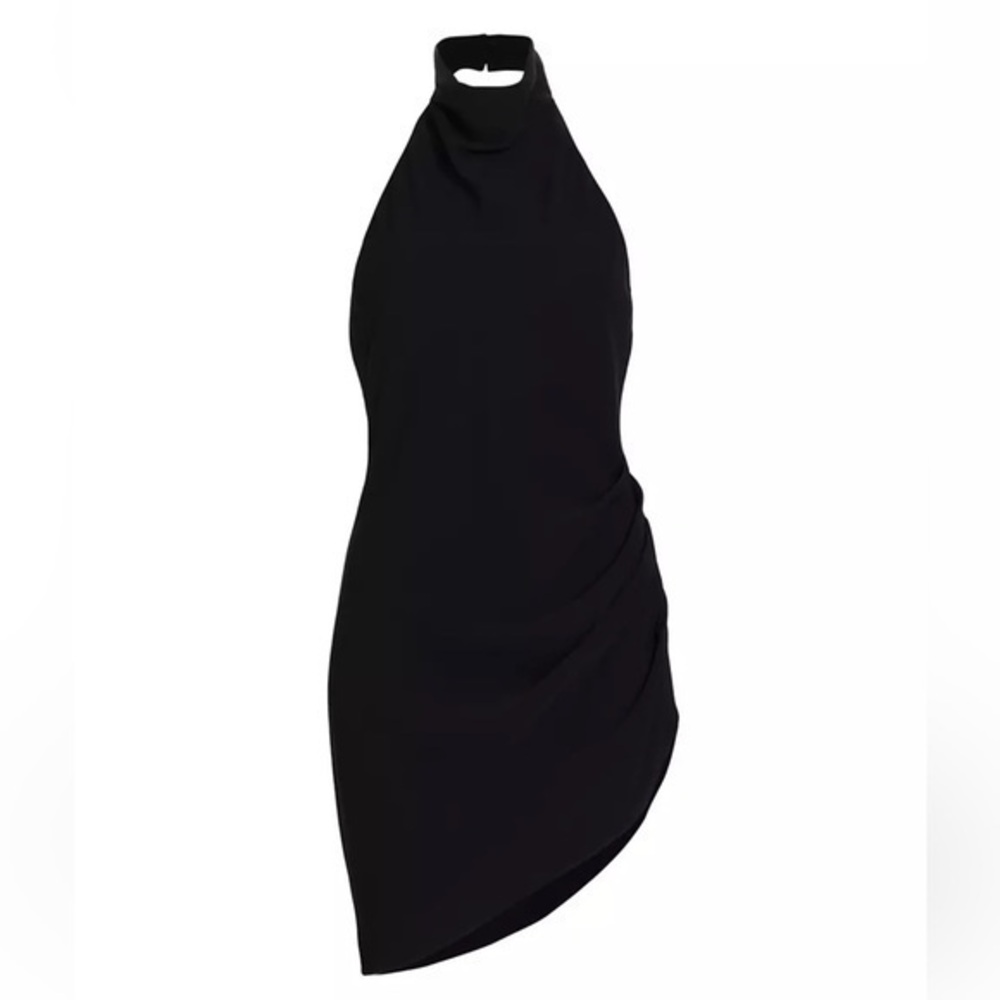 Amanda Uprichard Black Halter Mini Dress